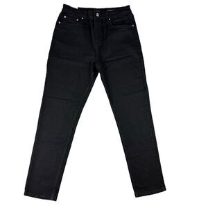 Free Assembly Jeans Womens 18 Black Slim Straight Leg Pants Casual Cotton NWT
